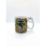 Siyah Beyaz Sevgililere Özel Kupa Bardak - Taraftar Kupa Bardak - Siyah Beyaz Hediye Mug (Tema 4, Futbol Toplu)