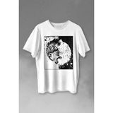 Siyah Beyaz Ying Yang Iyilik Kötülük Asil Kurt Bozkurt Baskılı Tişört Unisex T-Shirt