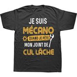 Siyah Biliyorsun Ben Mekanik Komik Fransız Metin Baba Hediye Işçi Mizah Vintage Tee P