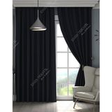 Siyah Blackout Karartma Işık Geçirmez Güneşlik Kalın Perde (En x Boy - Pilesiz Tek Kanat) - 170 x 170 cm