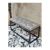 Siyah Boyalı Diktörtgen 100 Cm X 40 Cm Oturak Puf - Bench - Makyaj Oturağı - Oturak Gri Renk 100 X 40 Boyut/Ebat