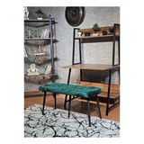 Siyah Boyalı Siyah Oturaklı Metal Sivriltme Ayaklı Babyface Puf & Bench & Oturak Yeşil Renk 200 Boyut/Ebat