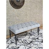 Siyah Boyalı Tel Ayaklı 90 cm Puf Bench - Puf - Bench - Kasalı Oturak - Oturak - Yatak Ucu Puf Gri Renk 90 x 41 Boyut/ebat - Renkli