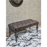 Siyah Boyalı Tel Ayaklı 90 cm Puf Bench - Puf - Bench - Kasalı Oturak - Oturak - Yatak Ucu Puf Kahverengi Renk 90 x 41 Boyut/ebat - Renkli