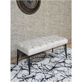 Siyah Boyalı Tel Ayaklı 90 cm Puf Bench - Puf - Bench - Kasalı Oturak - Oturak - Yatak Ucu Puf Krem Renk 90 x 41 Boyut/ebat - Renkli