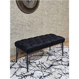 Siyah Boyalı Tel Ayaklı 90 cm Puf Bench - Puf - Bench - Kasalı Oturak - Oturak - Yatak Ucu Puf Siyah Renk 90 x 41 Boyut/ebat - Renkli