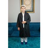 Siyah Buhara Yaka Namaz Elbisesi Erkek Çocuk Cübbe Siyah 5
