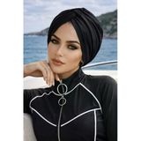 Siyah Burgu Model Hazır Deniz - Havuz Bonesi