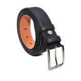 Siyah Büyük Beden Suni Deri 3.5 cm.lik Klasik Kemer - 8061-Battal