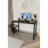 Siyah Çalışma Masası 120x60, Bilgisayar Masası, Ofis Masası, Metal Ayaklı Siyah