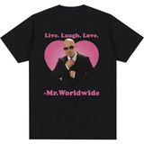 Siyah Canlı Gülmek Aşk Dünya Çapında Pitbull Hip Hop Retro Unisex Gra