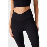 Siyah Çapraz Bel Detaylı Cross Waist Tayt Envelope