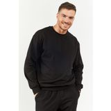 Siyah Casual O Yaka Lastik Paça Erkek Oversize Eşofman Takımı - 85120 | L