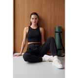 Siyah Cepli Standart Kalıp Kadın Yoga Pantolon - 94677