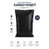 Siyah Cepsiz Büyük Boy Kargo Poşeti 35X45+5 Cm 100 Adet