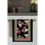 Siyah Çiçek Desenli Fırın Mutfak Havlusu 30X50CM - 30 x 50 cm - Siyah-BK27