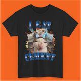 Siyah Çimento Lanetli Kedi Komik Kedi Meme Tee Hediye Aptal Hediyeler Çirkin Kı - XL