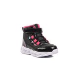 Siyah Cırtlı Işıklı Kız Çocuk Sneaker Bot Kids P