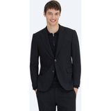 Siyah Çizgili Modern Fit Takım Elbise - 6 Drop - 48