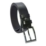 Siyah Çocuk Boy Hakiki Deri Tek Katmanlı Düz Model 3.5 Cm.lik Klasik Kemer 300-G