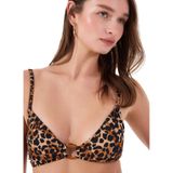 Siyah - Çok Renkli Kadın Üçgen Bikini Üst 24-BONNETS