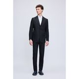 Siyah Comfort Fit Desenli Mono Yaka Klasik Takım Elbise - 46