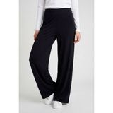 Siyah Comfort Fit Geniş Paça Korsajlı Palazzo Kadın Pantolon - 94681