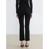 Siyah Crop Flare Kadın Jean Pantolon