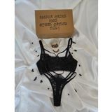 Siyah Dantel İşlemeli Kadın İkili İç Çamaşır Takımı Lingerie 01, Sevgiliye Hediye