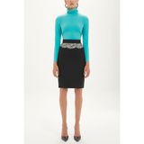 Siyah Dantelli Dar Kesim Etek 80613 - 000-Siyah - 44