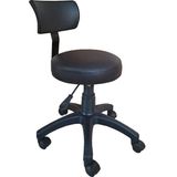 Siyah Deri Depolife Ofis Kasiyer Taburesi Tekerlekli Çalışma Alanları İçin Ergonomik Tasarım