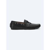 Siyah Deri Smart Casual Loafer