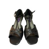 SİYAH DERİ T MODEL LATİN-SALSA-TANGO DANS VE SALON AYAKKABISI 7 CM 11 PONT KADEH MODEL KAPALI TOPUK (EU Ayakkabı Beden Sistemi, Yetişkin, Sayısal, Orta, 40)