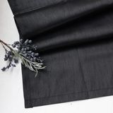 Siyah dertsiz osmanlı ipeği runner 45x170 cm