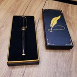 Siyah Desenli Metal Kalem - Özel Tasarım Kutu ve Kalem