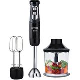 Siyah Diva Blender Seti GH21595, Şık ve Güçlü Mutfak Yardımcısı - Ahşap