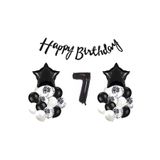Siyah Doğum Günü Yaş Balon Set, 7