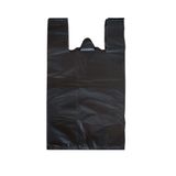 Siyah Dökme Market Poşeti Torbası - Hışır Atlet Poşet - Battal Boy - 37 X 70 Cm. - 3 Kg.