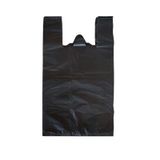 Siyah Dökme Market Poşeti Torbası - Hışır Atlet Poşet - Orta Boy - 27 X 50 Cm. - 10 Kg.