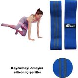 Siyah Dokuma Direnç Bandı, Pilates ve Fitness Için Güçlü Kas Şekillendirme Aracı - Ahşap