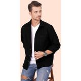 Siyah Düz Oversize Geniş Kalıp Kalın Oduncu Hediye Kutulu Gömlek 001 siyah