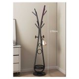 Siyah Elbise Askılığı Raflı Design Konfeksiyon Askısı Ayaklı Askılık 30*170 CM 1113-CN