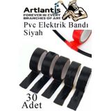 Siyah Elektrik Bandi 30 Adet Pvc Izolo Bant Elektrikci Bandi Su Gecirmez Isiya Dayanikli Yalitim Bandi