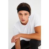 Siyah Erkek Pamuklu Penye, Kaymaz, Terletmez, Ultra Hafif, Spor Saç Bandı Bandana