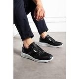 Siyah - Erkek Sneaker Fileli Günlük Rahat Ayakkabı