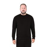 Siyah Erkek Sweatshirt, 3 İplik Kumaş, Normal Fit XL