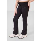 Siyah Esnek Standart Fit Basic Performans Ispanyol Paça Kız Çocuk Tayt - 75193 - 10 - 11 Yaş