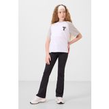 Siyah Esnek Standart Fit Basic Performans İspanyol Paça Kız Çocuk Tayt - 75193