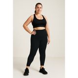 Siyah Esnek Standart Fit Performans Battal Büyük Beden Kadın Tayt - 94652 - 2XL