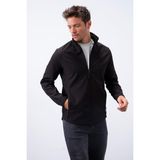 Siyah Fermuarlı Dik Yaka Su ve Rüzgar Geçirmez Softshell Erkek Mont - 88050 - 2XL
